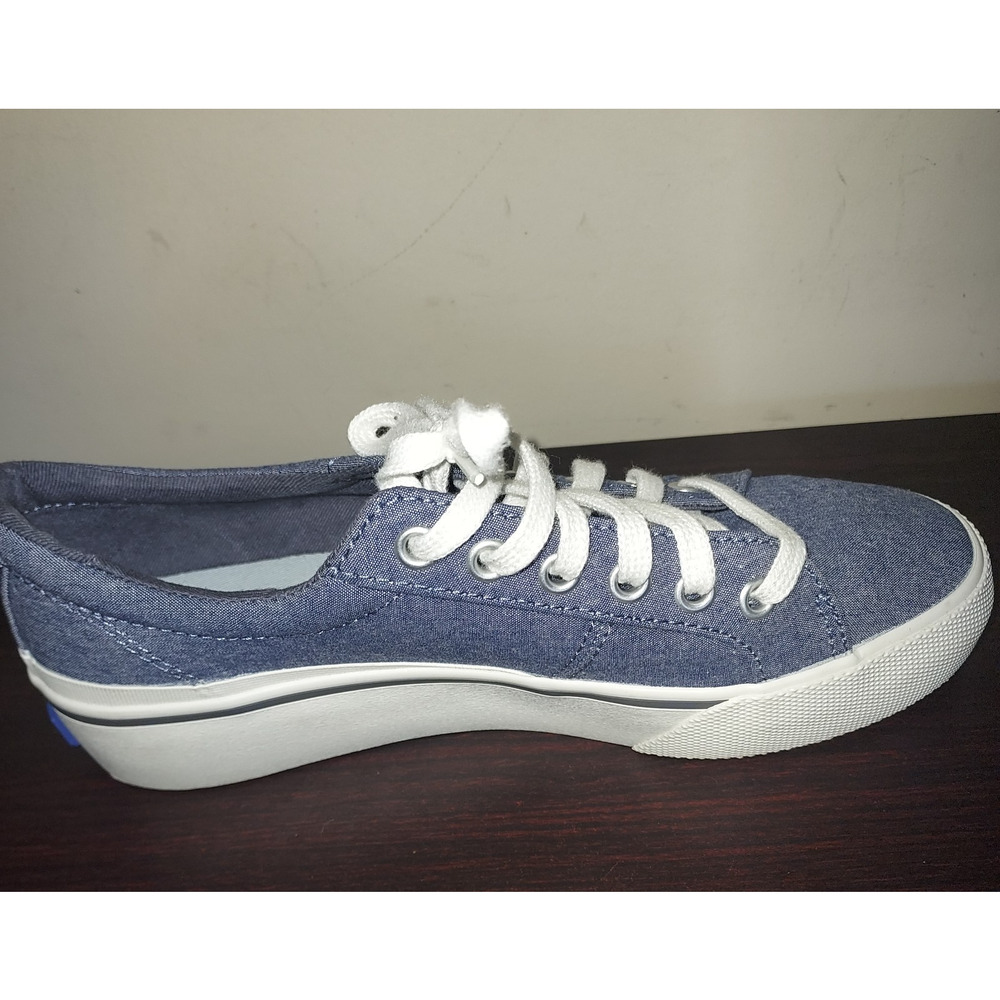 Keds Women's Sneakers 6.5M Platform Lace Up Low Top Jump Kick Duo Chambray Blue - Picture 10 of 15